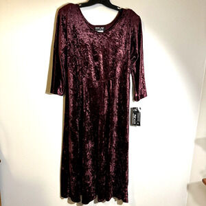 Vintage 90s All That Jazz More Jazz Dress Sz 12 Wine CrushVelvet Goth Romantic